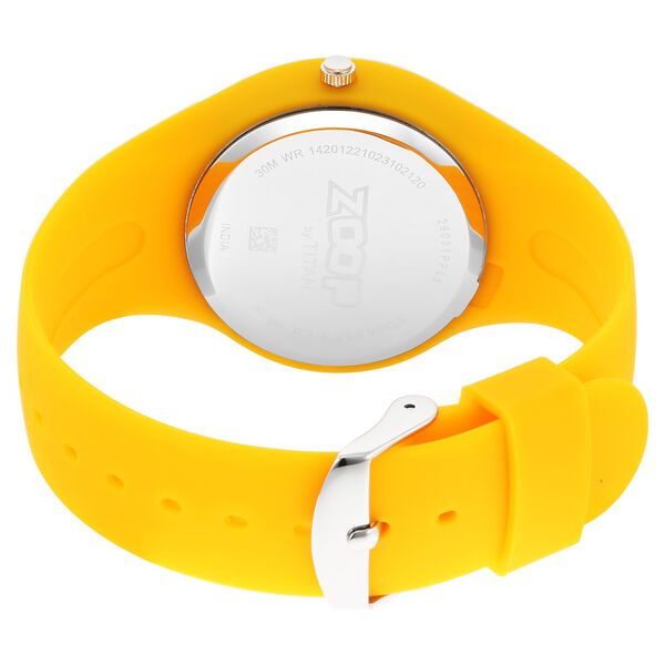 Zoop By Titan Pop Integrated Quartz Analog Yellow Dial Silicone Strap Watch for Kids - image number 4