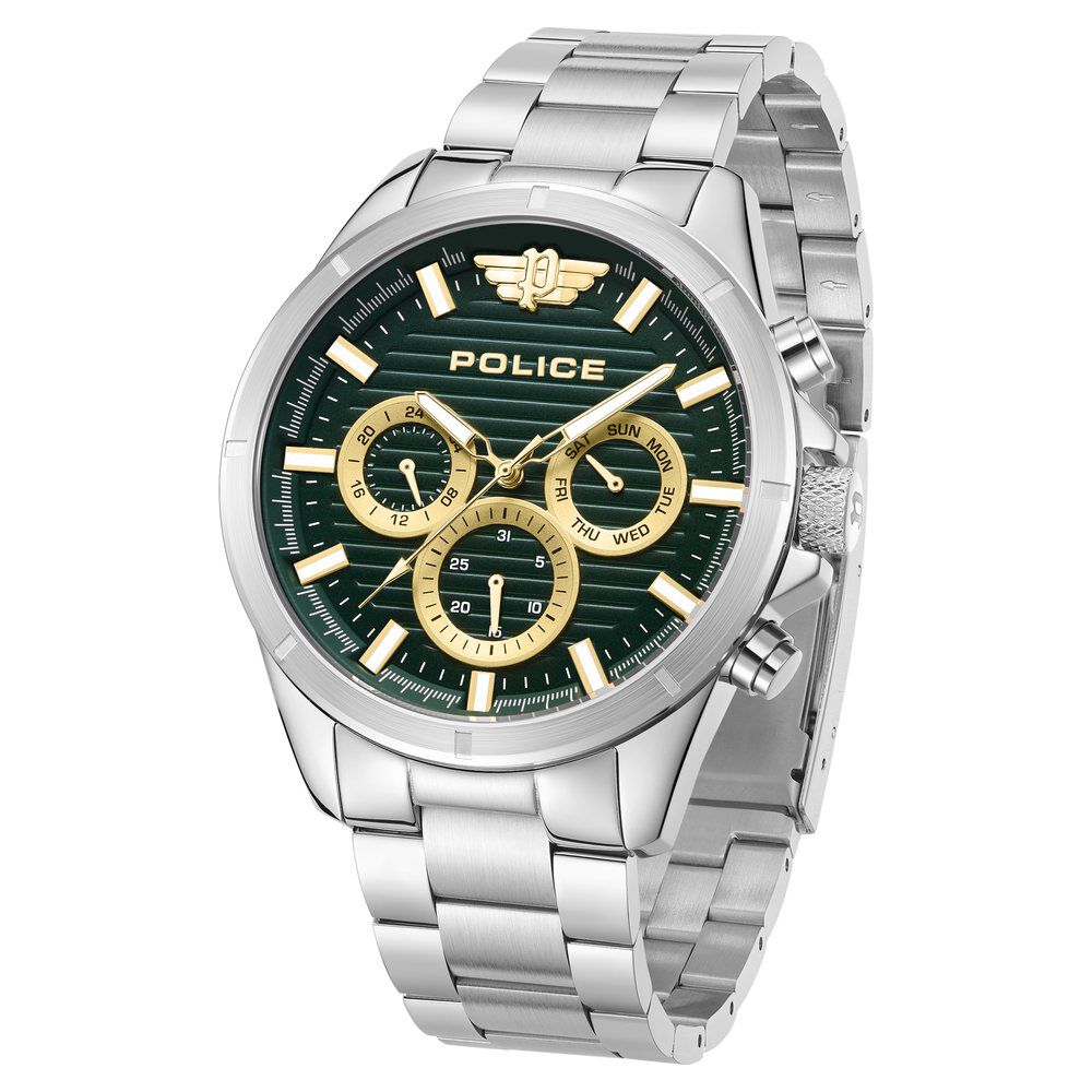 Buy Online Police Green Dial Quartz Multifunction Watch for Men