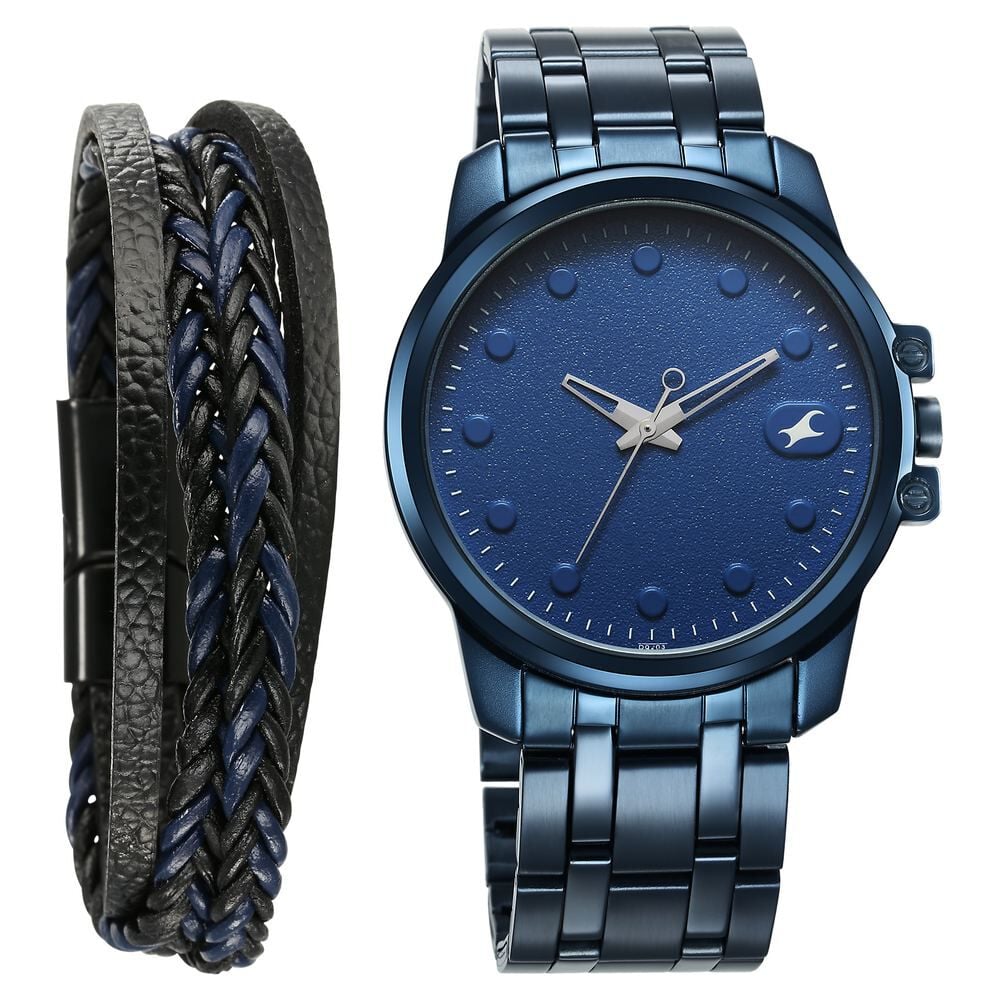 Fastrack blue dial analog watch clearance