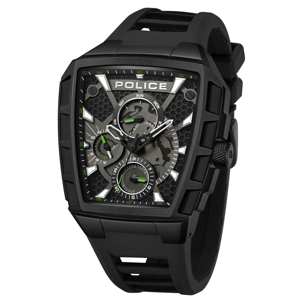 Police watch black colour store