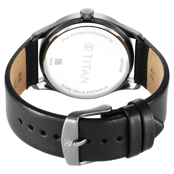 Titan Engineer Exclisives Black Dial Analog Leather Strap Watch for Men - image number 4