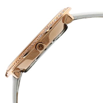 Titan Quartz Analog White Dial Leather Strap Watch for Women
