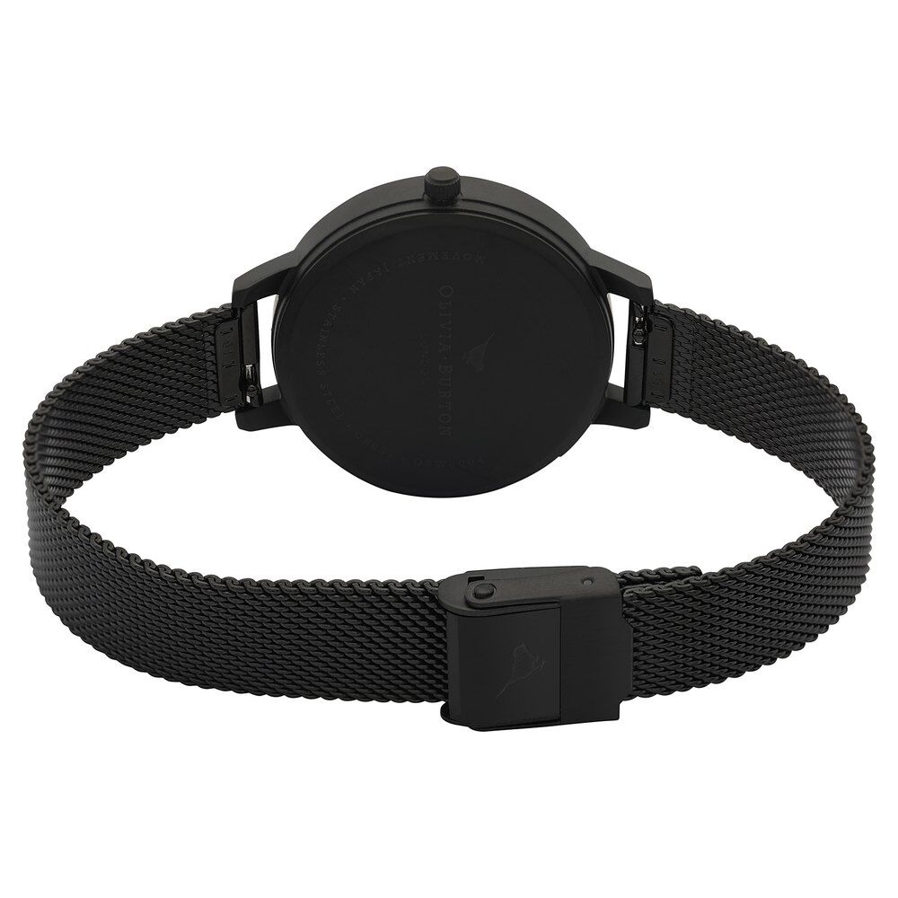 Olivia burton black face watch deals