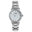 Poze By Sonata Quartz Analog White Mother of Pearl Dial Silver Metal Strap Watch For Women - image number 1