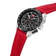 Ducati Quartz Chronograph Black Dial Red Silicone Strap Watch For Men - image number 1