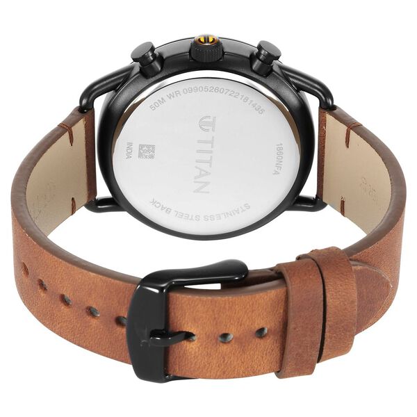Titan Retro Analog Leather Strap watch for Men - image number 3