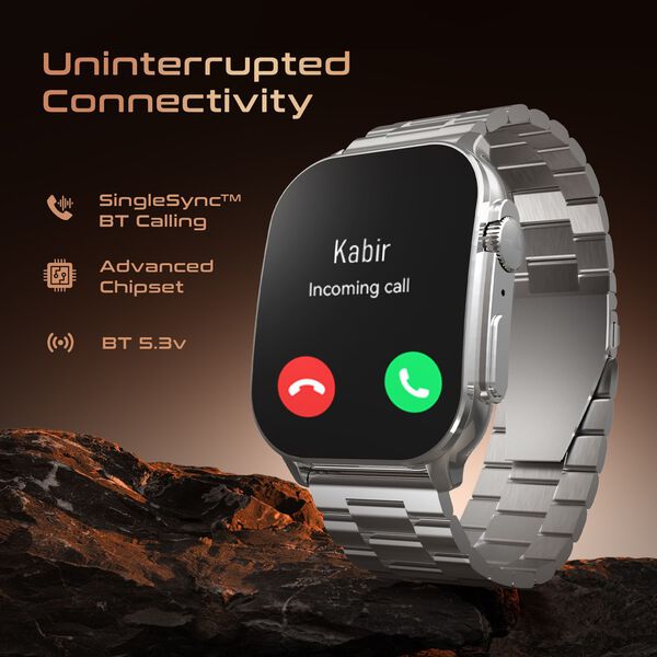 Fastrack Revoltt FS2 Pro (Metal) 1.96" Super AMOLED Smart Watch Metal Body with 1000 Nits Brightness BP & Sleep Monito - image number 3
