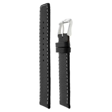 22 mm Black Genuine Leather Straps for Men