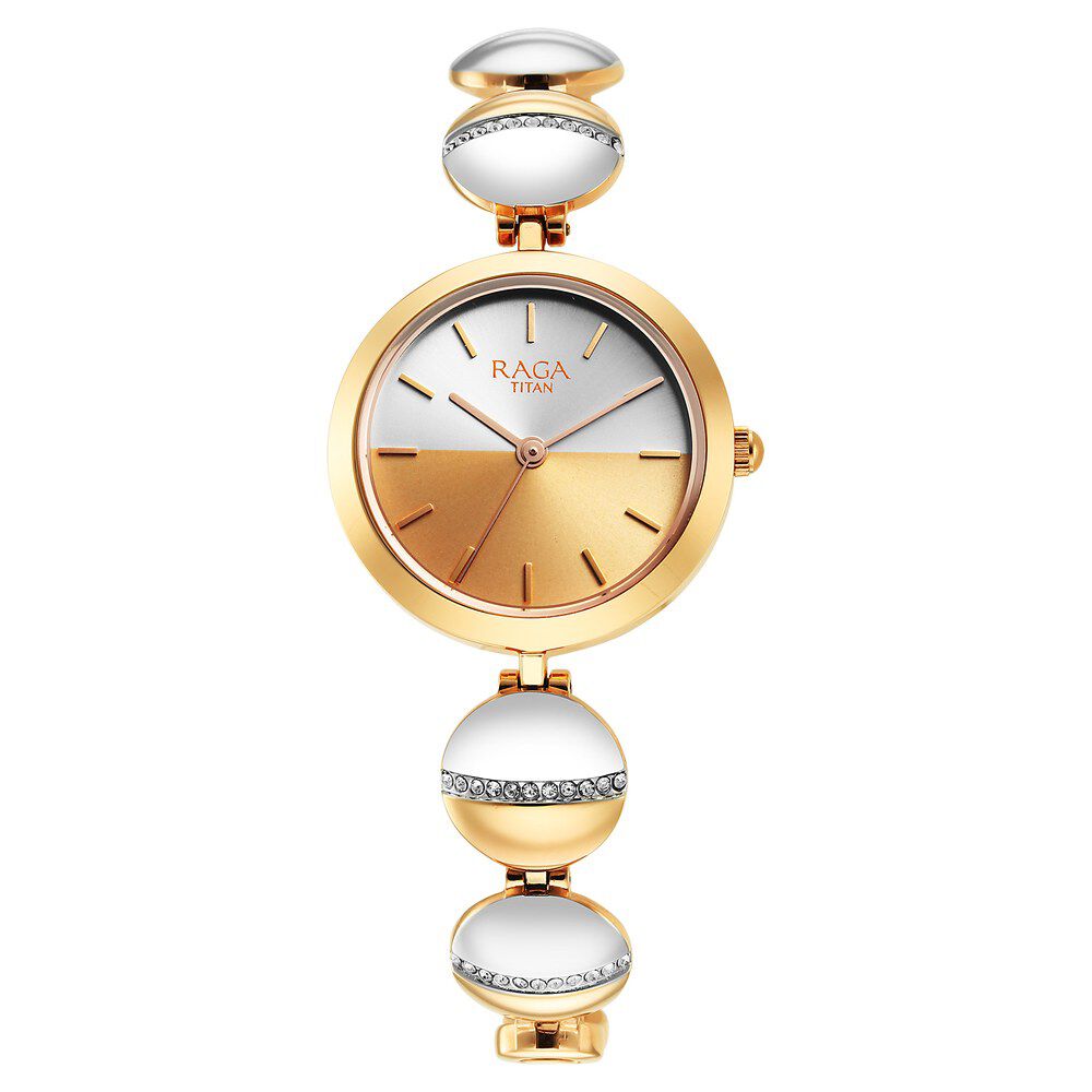Buy Online Titan Raga Delight Two Toned Dial Analog Metal Strap