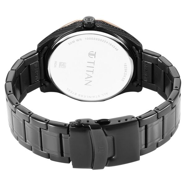 Titan Regalia Opulent Quartz Analog with Date Black Dial Black Stainless Steel Strap Watch for Men - image number 4