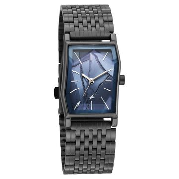 Fastrack Oceanyx 2.0 Analog Watch for Women with Dark Blue Dial & Gun Metal Strap