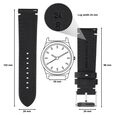 24 mm Black Genuine Leather Straps for Men - image number 1