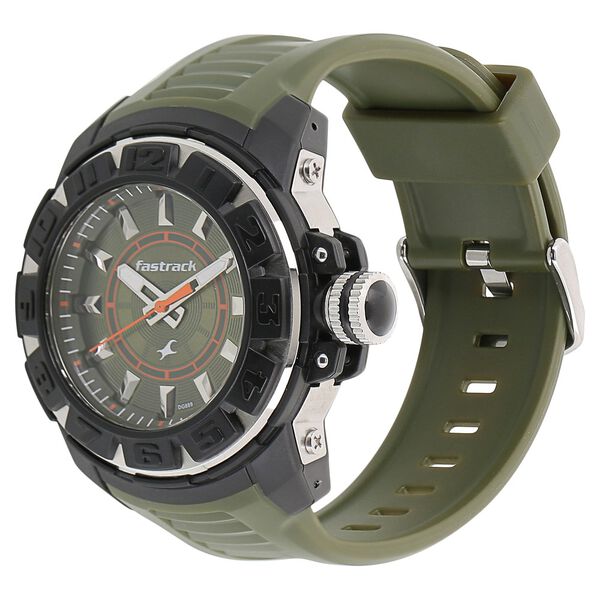 Fastrack Quartz Analog Green Dial Plastic Strap Watch for Guys - image number 1