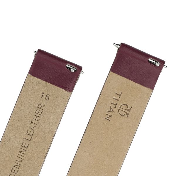 16 mm Maroon Genuine Leather Strap for Women - image number 4
