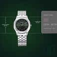 Titan Karishma Zing Quartz Analog Green Dial Silver Stainless Steel Strap Watch For Men - image number 3