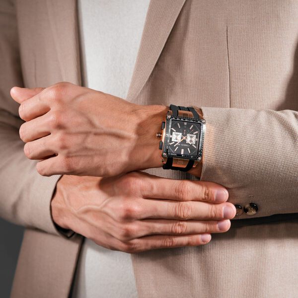 Cerruti 1881 Quartz Chronograph Black Dial Stainless Steel Strap Watch for Men - image number 4