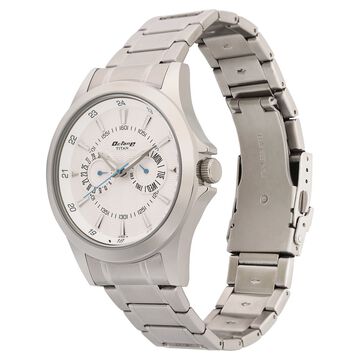 Titan Multifunction Silver Dial Silver Stainless Steel Strap Watch For Men