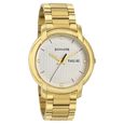 Sonata Quartz Analog with Day and Date Champagne Dial Stainless Steel Strap Watch for Men
