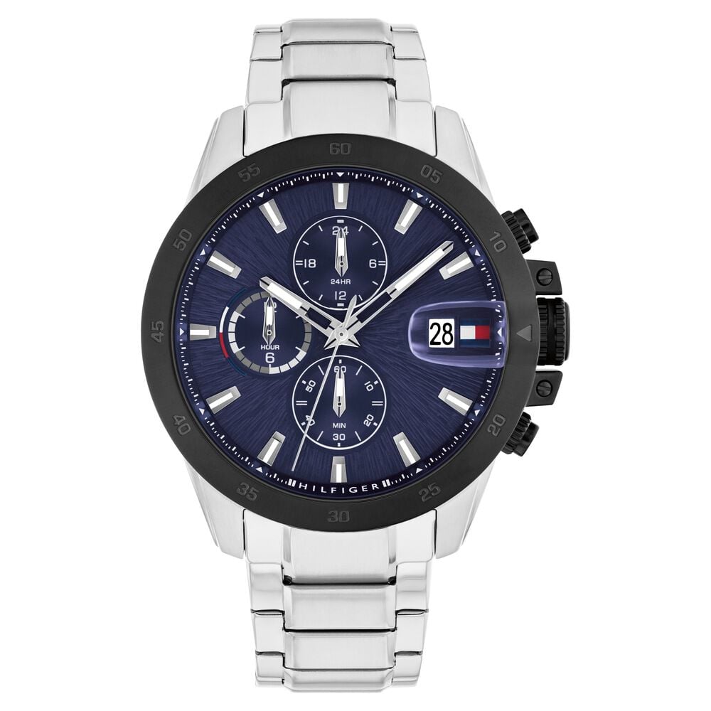 Tommy Hilfiger Quartz Multifunction Blue Dial Silver Stainless Steel Strap Watch For Men-picture-33