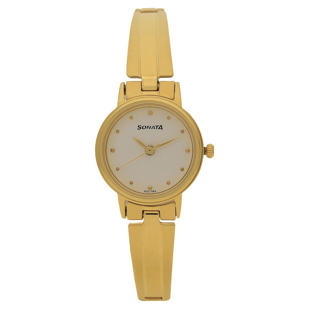 Sonata analog white new arrivals dial women's watch