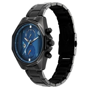 Fastrack Oceanyx 2.0 Chronograph Watch for Men with Blue Dial & Black Metal Strap