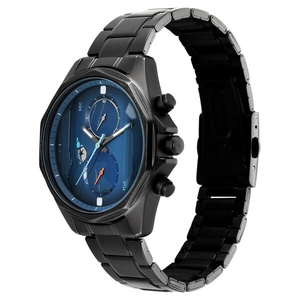 Fastrack Oceanyx 2.0 Chronograph Watch for Men with Blue Dial & Black Metal Strap - image number 2