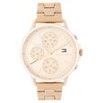 Tommy Hilfiger Quartz Multifunction Rose Gold Dial Bimetal Strap Watch for Women - image number 0