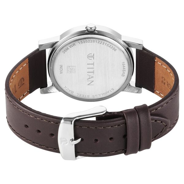 Titan Karishma Zing Quartz Analog Brown Dial Leather Strap Watch for Men - image number 4