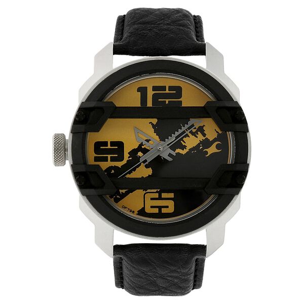 Fastrack Quartz Analog Yellow Dial Leather Strap Watch for Guys - image number 0