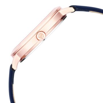 Titan Memento Quartz Analog Blue Round Dial Blue Leather Strap Watch For Women
