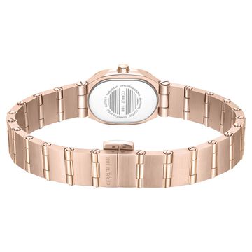 Cerruti 1881 Quartz Analog Brown Dial Rose Gold Colour Stainless Steel Strap Watch For Women