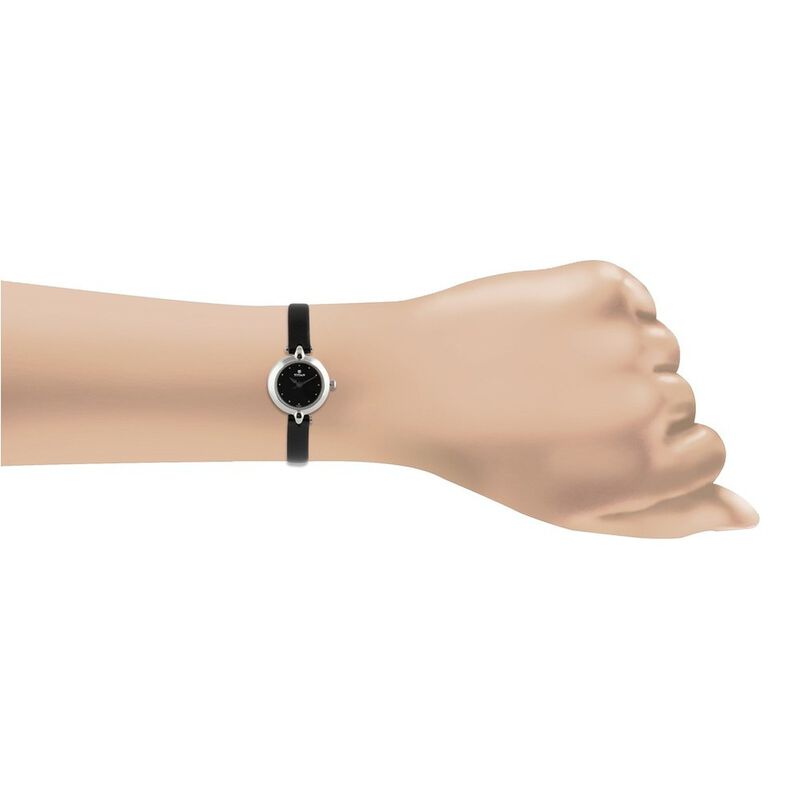 Titan Quartz Analog Black Dial Leather Strap Watch for Women - image number 3