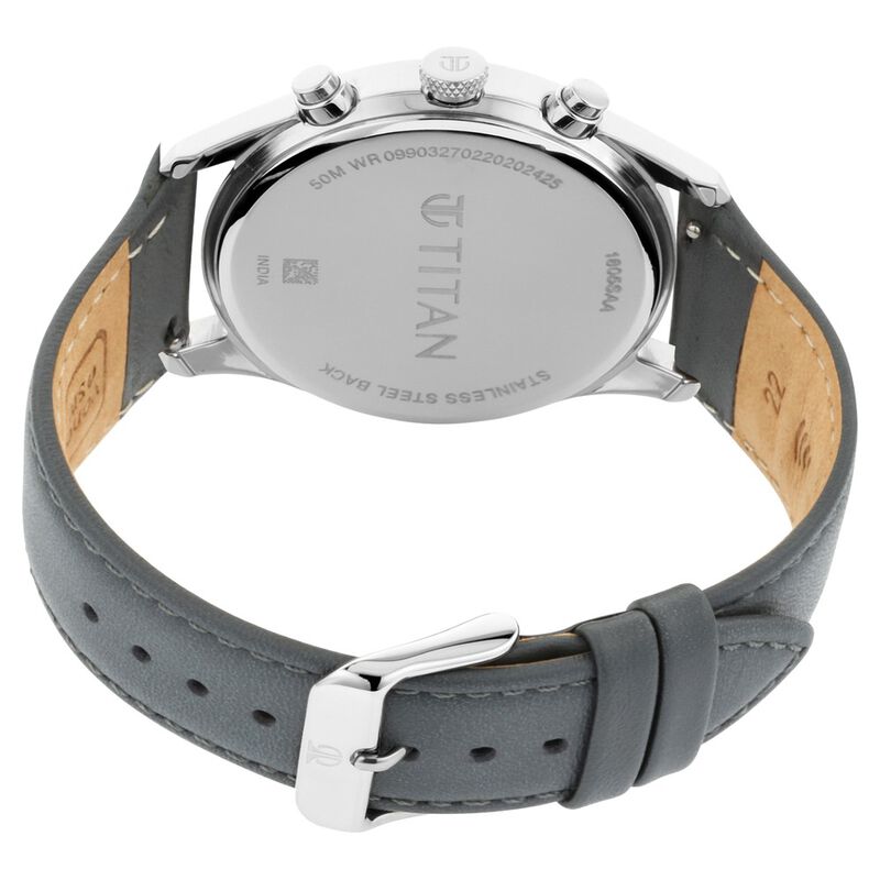 Buy Online Titan Pay Grey Dial Quartz Multifunction Leather Strap watch