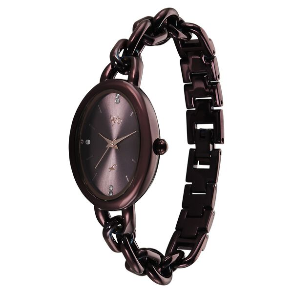 Vyb Manifester By Fastrack Quartz Analog Brown Dial Brown Metal Strap Watch For Girls - image number 2