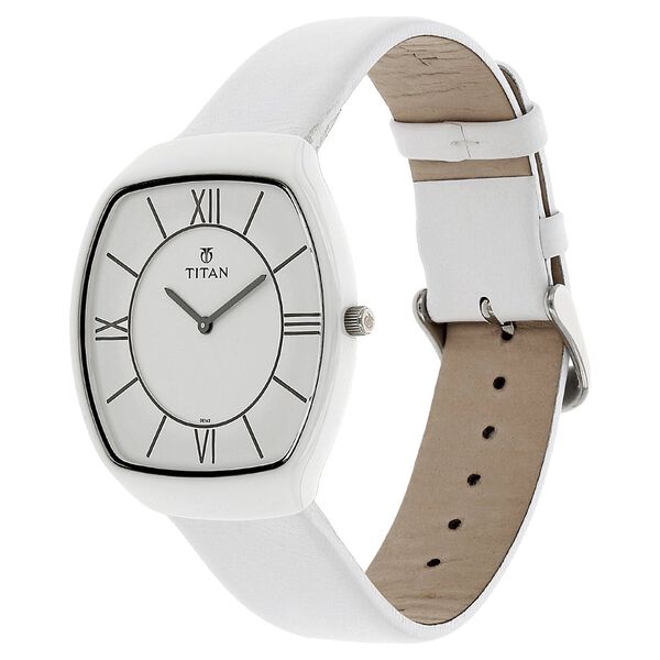 Titan Analog White Dial Leather Strap watch for Men - image number 1