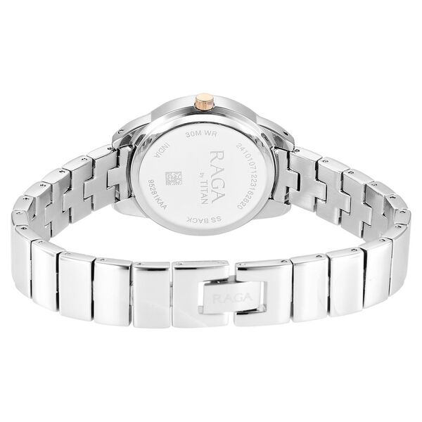 Titan Raga Showstopper Quartz Analog Purple Dial Two Toned Metal Strap Watch For Women - image number 4