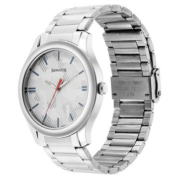 Sonata Quartz Analog Multicoloured Dial Stainless Steel Strap Watch for Men