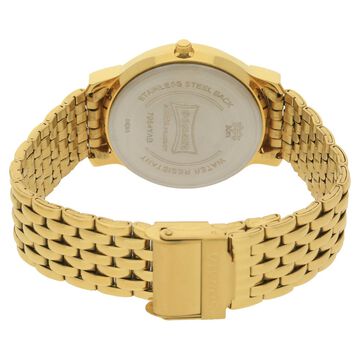 Sonata Quartz Analog with Day and Date Champagne Dial Metal Strap Watch for Men