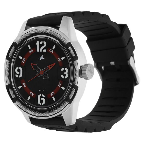 Fastrack Quartz Analog Black Dial Plastic Strap Watch for Guys - image number 1