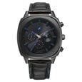 Fastrack Kronos Chronograph Black Dial Black Leather Strap Watch For Guys - image number 0