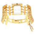 Titan Raga X Masaba Quartz Analog Golden Dial Golden Metal Strap Rectangular Shaped Watch For Women - image number 4