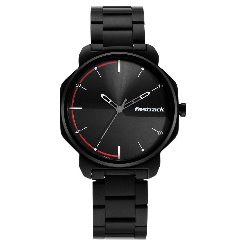 Buy Online Fastrack Stunners Quartz Analog Black Dial Metal Strap Watch for Guys ns3254nm01 Titan