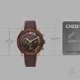 Fastrack Wild Quartz Chronograph Brown Dial Brown Silicone Strap Watch For Guys - image number 3