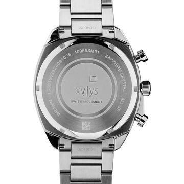 Xylys Swiss Chronograph Silver Stainless Steel Strap Blue Dial Watch For Men
