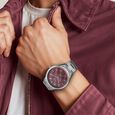 Titan Palette Of Time Quartz Analog with Date Maroon Dial Stainless Steel Strap Watch For Men - image number 4