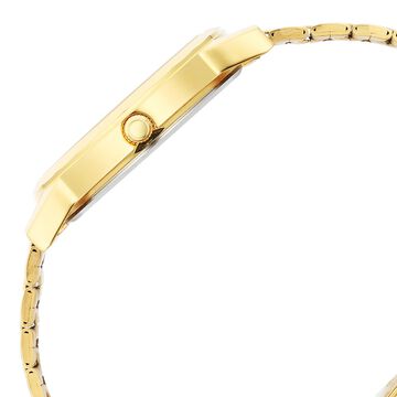 Titan Karishma Zing Quartz Analog Green Dial Golden Stainless Steel Strap Watch For Men