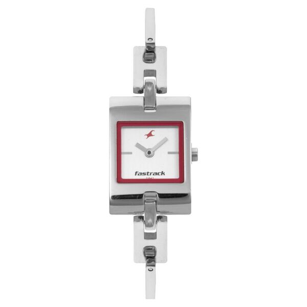 Fastrack Quartz Analog White Dial Metal Strap Watch for Girls - image number 0