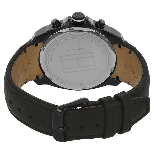 Tommy Hilfiger Quartz Multifunction Black Dial Leather Strap Watch for Men - image number 3