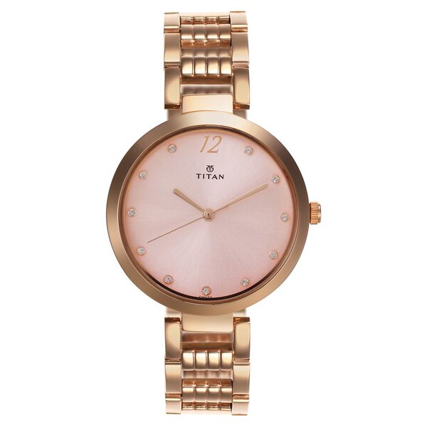 Titan Sparkle Pink Dial Analog Stainless Steel Strap watch for Women - image number 0