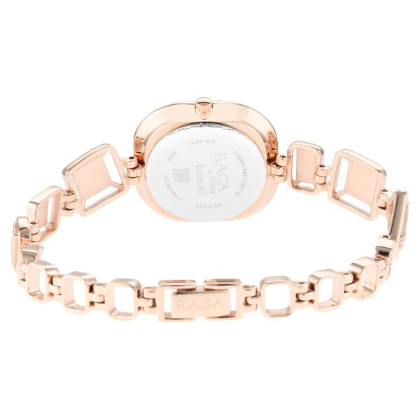 Titan Raga Love All Rose Gold Dial Women Watch With Metal Strap - image number 4